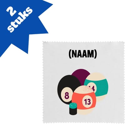 Akyol - biljart met eigen naam brillendoekjes - Biljart - biljarter - sport - 17,8 bij 17,8 cm - 2 stuks