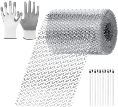 Aluminium gaas dakgootbescherming 15 x 600 cm voor optimale afvoer en vuilpreventie