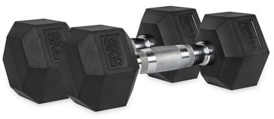 VirtuFit Hexa Dumbbell Pro Set - 2 x 8 kg - Hexagon Dumbbell - Krachttraining - Set van 2