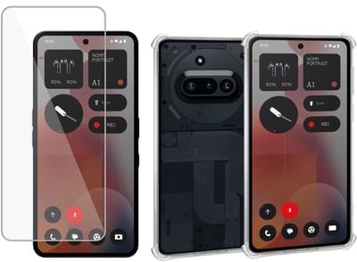 ChiGuard Hoesje & Screenprotector geschikt voor Nothing Phone (3a) – Hoesje Screenprotector - Gehard Glas Cover + Shock Proof Case - Transparant