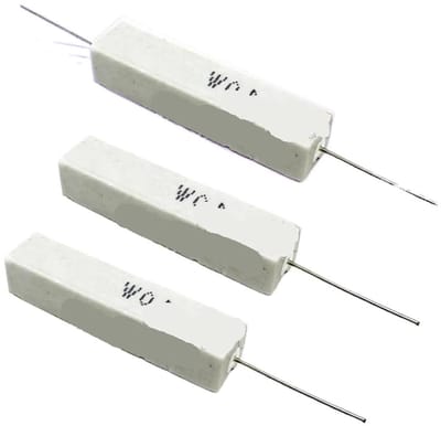 Cementweerstanden Set - Elektronische Componenten - Elektronica Reparatie - Hoge Belastbaarheid - 6 Stuks 10W - Wit