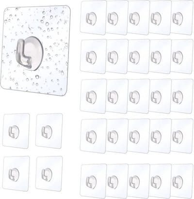 Wandhaak 30 Stuks - Zelfklevend - Waterdicht - Herbruikbaar - Heavy Duty - Geschikt voor Badkamer en Keuken - Haakjes