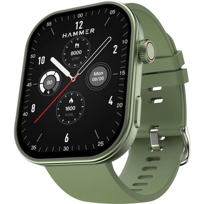 HAMMER Tussle 2.01  HD Display Smartwatch, Bluetooth Bellen, Roterende Kroon, Spraakassistent, Ingebouwde Spelletjes, Slimme Meldingen (Limelight Groen) groen