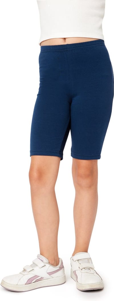 Bellivalini Meisjes Leggings - Sport - Vrijetijdsbroek - Korte - Katoen - Marineblauw - 122 - BLV-BLV50-281-LE
