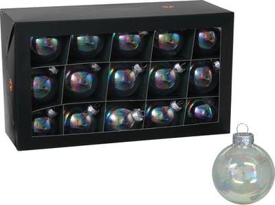 Othmar Decorations kerstballen 36x - parelmoer - glas -6 cm