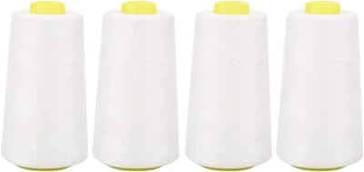 Polyester Naaigaren - Naaimachine Garen - Kleding Maken - Duurzaam en Sterk - 3000 Yards - Wit