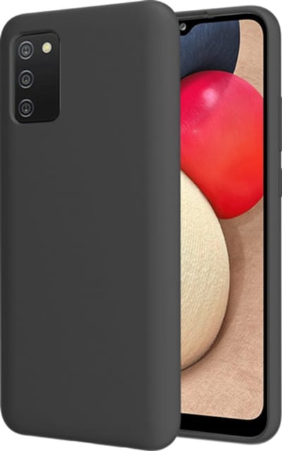 MH by Azuri liquid silicon cover - zwart - voor Samsung Galaxy A02s