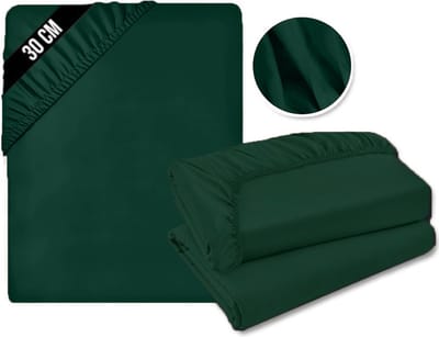 DailySupplies® Matrasovertrek 180x200 - Hoeslaken - Matrashoes - Super Zacht - Smaragd