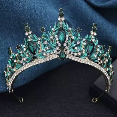 Kroon Tiara Bruiloft Bruid Barok Prinses Verjaardagskroon Bruiloft Haaraccessoires Jurk Lolita Accessoires Luxe gray