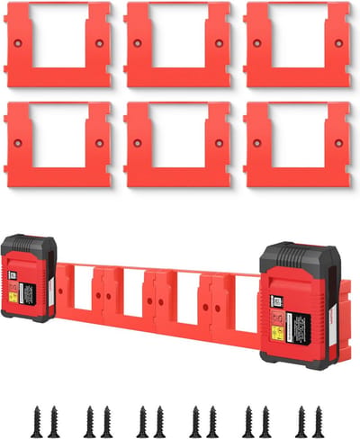 Batterijhouder voor muurmontage - Opbergframe voor 18V accu's