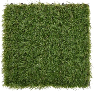 Kunstgras Tegels - Balkon Terras - Onderhoudsvrij Gazon - UV Bestendig - 30x30 cm - Groen