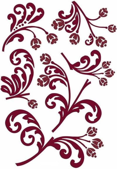 Komar - Muursticker XXL - Moderne Bloemen - Zelfklevend - Muurdecoratie - Stickers - 50 x 70 cm