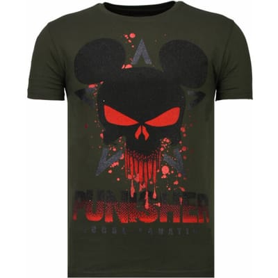 Local Fanatic Punisher mickey rhinestone t-shirt