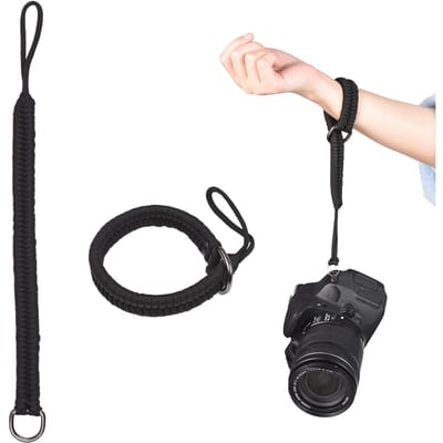 Universele camera polsband 35cm camera handband polsband voor DSLR & systeemcamera's banden zwart