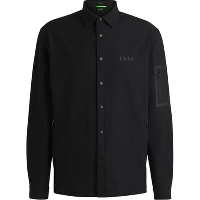 Boss Heren B Lite Snap Langsleeve Overhemd (Zwart)