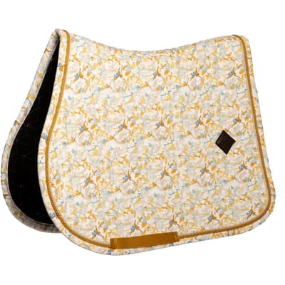 Kentucky Horsewear - Zadeldoek velvet spring leaves whispers printing brown/white jumping