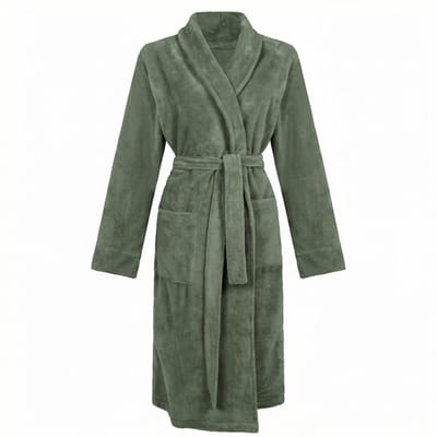 Linolux Cooper Unisex fleece badjas - Donkergroen - S