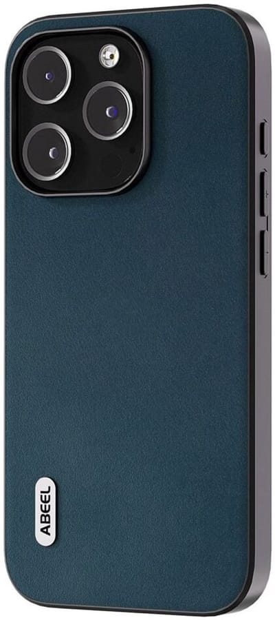 ABEEL Hoesje Geschikt voor Apple iPhone 15 Pro - Back Cover met Nappa Textuur - Echt Leer Case - Groen