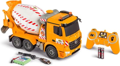 Betonmixer Op Afstand - RC Betonwagen - Bouwplaats Spelen - Volledige Rijfunctie - Schaal 1:20 - Geel