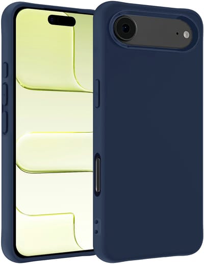 Hoesje - Geschikt voor Apple iPhone Air - Sterk & Shockproof - Hoes Cover - Siliconen Case - Telefoonhoesjes - Donkerblauw