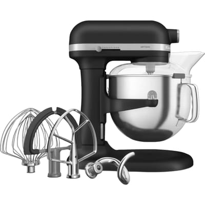 KitchenAid keukenmachine - Artisan - In hoogte verstelbare kom - 375 W - 11 snelheden - 3 RVS accessoires - 6,6L - Zwart