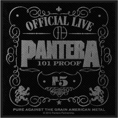Pantera - 101% Proof Patch - Zwart