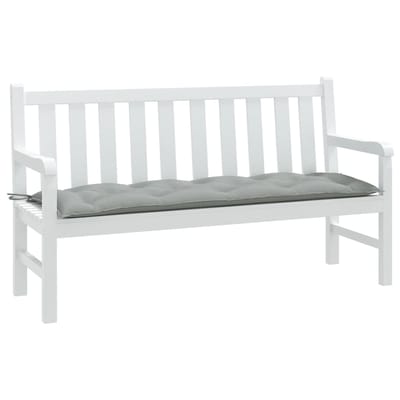 vidaXL - Tuinbankkussen - 150x50x7 - cm - stof - gemêleerd - lichtgrijs