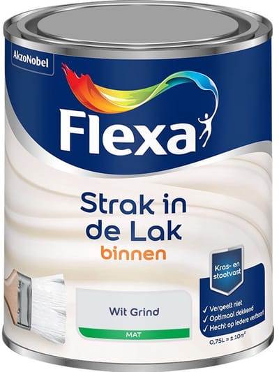 Flexa - Strak In De Lak Binnenlak Mat - Wit Grind - Mengverf - 750 Ml