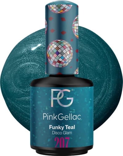 Pink Gellac Gellak - 207 Funky Teal 15ml - Glanzende Gel Nagellak - Gellac - Gel Nagels Producten