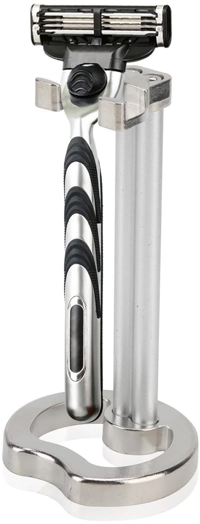 Dailygoods - Scheerscheermesstandaard - Scheermes houder - Universele accessoires - Zilver - Scheerapparaat standaard - Ideaal voor mannen - Verzorgin...
