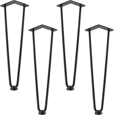 Set van 4 Zwarte Metalen Tafelpoten Hoogte 50 cm voor Meubels