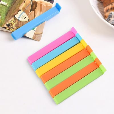 10 stuks - Sluitclips voor voedselbewaarzakken - Meerkleurige sluitclips - 11 cm - Voor het organiseren van voedsel in de keukenvoorraadkast - Geschikt voor snackzakjes, koffie en ontbijtgranen