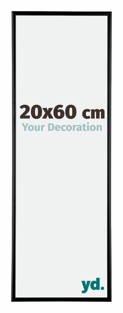 Your Decoration - Fotolijst 20x60 cm - Aluminium - Zwart Hoogglans - Kent