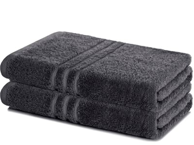 Lavea® Set van 2 Badhanddoeken 70x140 cm 100% Katoen – Zacht en Absorberend – Ideaal als Grote Badhanddoek, Badlaken of Handdoek – Antraciet