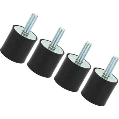 Lot de 4 supports en caoutchouc M8 anti-vibrations pour bobines de bateau et de voiture (VD30*30 M8*23)