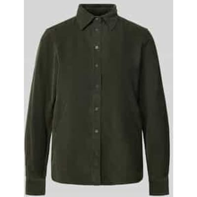 Corduroy blouse met knoopsluiting