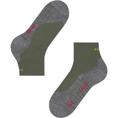 FALKE TK5 Short anti-blaar dun wol functioneel materiaal wandelsokken heren groen - maat 39-41