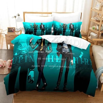Lupin The 3Rd Beddengoed Collectie Enkel Twin Volledig Queen King Size Bed Collectie Volwassen Kinder Slaapkamer Dekbedovertrek Collecties 3D Print Anime AU Double 180x210cm