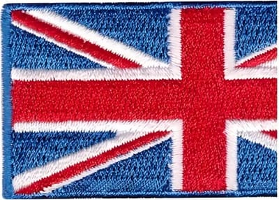 MGM Trading - 1 St Borduurpatch Engels Vlagstickers, Doe-het-zelf Naaien Voor Kleding, Tassen, Hoed, Decoratiedoek Patch