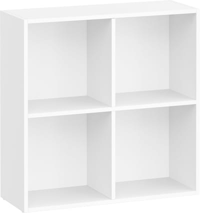 VASAGLE - Boekenkast - Met 4 Vakken - Staand Rek - Voor Woonkamer Slaapkamer Kantoor Kinderkamer