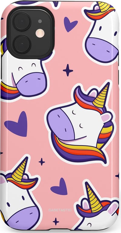 Casetastic Hoesje Geschikt voor Apple iPhone 11 - Stijlvolle Beschermende Duo-layer Case - Unicornhart