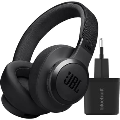 JBL Live 770NC Zwart + BlueBuilt Quick Charge Oplader met Us