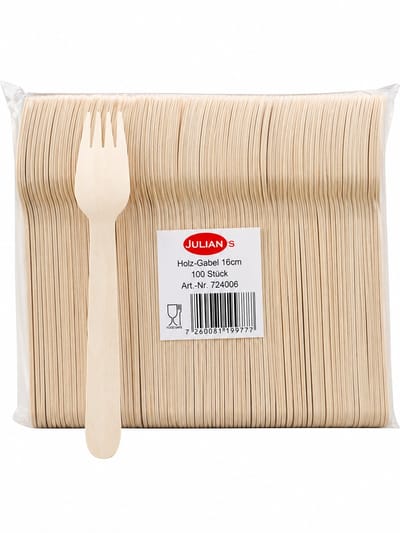 Houten Vorken 16 cm – 100 Stuks | Wegwerp Vorken Hout | Biologisch Afbreekbaar | Duurzaam & Plasticvrij Bestek