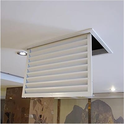 Plafondrooster Ventilatie - Luchtafvoer Rooster - Luchtcirculatie Verbeteren - Afneembare Lamellen - 30 x 30 cm - Wit