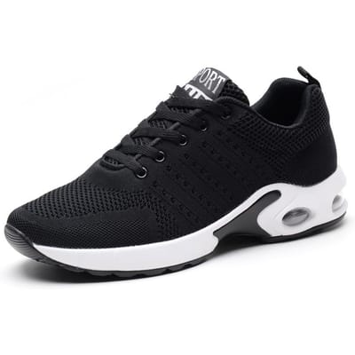 Herensportschoenen Volwassenen Hardloopsneakers Ademend Lichtgewicht Antislip Buiten Comfortabel Klassiek Casual Herenschoenen Nieuw 45 black