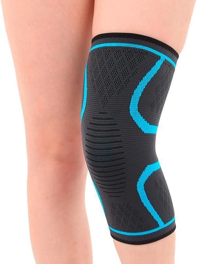 CHPN - Kniebrace - Brace - Sportband - Sportbrace - Kniepijn - Kniebandage - Zwart/Blauw - Maat L - Universeel