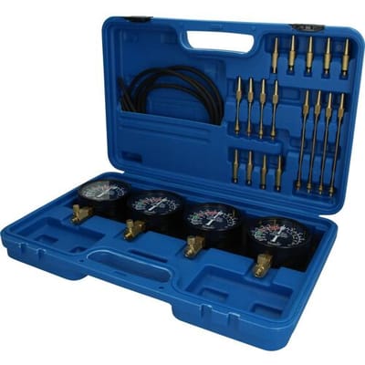 Brilliant Tools BT581200 Synchrone carburateur-testapparaat, met 4 synchrone klokken, 26-delig