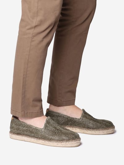 Gesloten espadrilles voor heren van raffia met jute zool | DAMASC