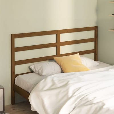 vidaXL - Hoofdbord - 146x4x100 - cm - massief - grenenhout - honingbruin