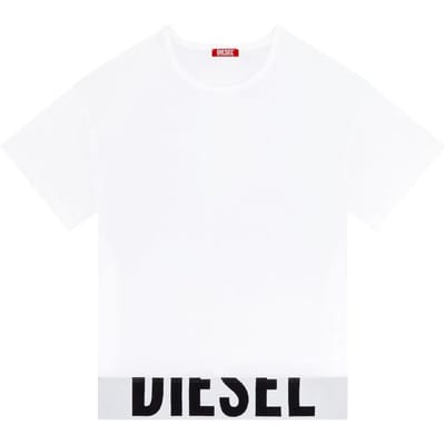 Diesel t-shirt band logo vrouw wit